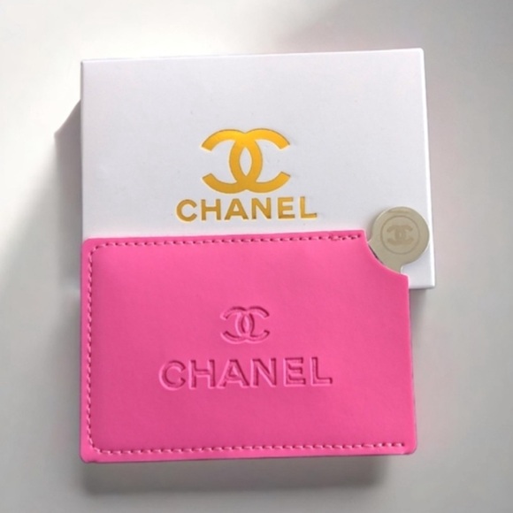 Cc LOGO mirror pocket/ stainless steel / card holder Chanel precision - Picture 3 of 5